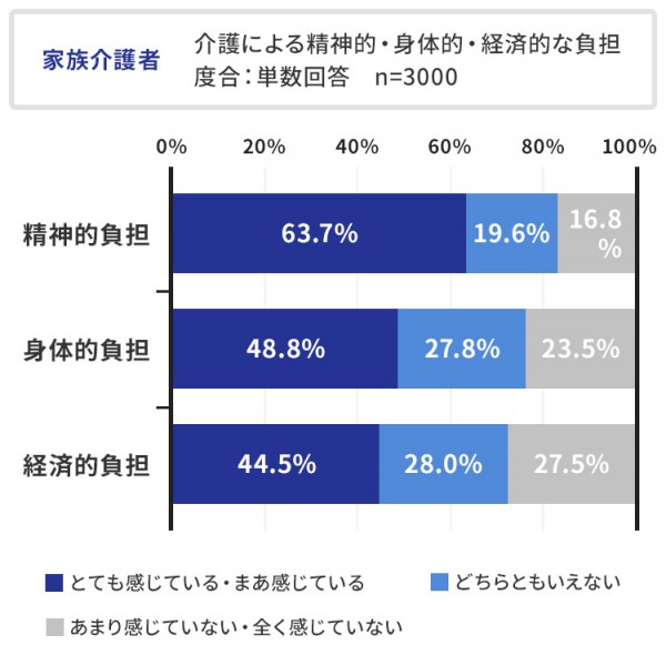 「介護する人の悩み」グラフ